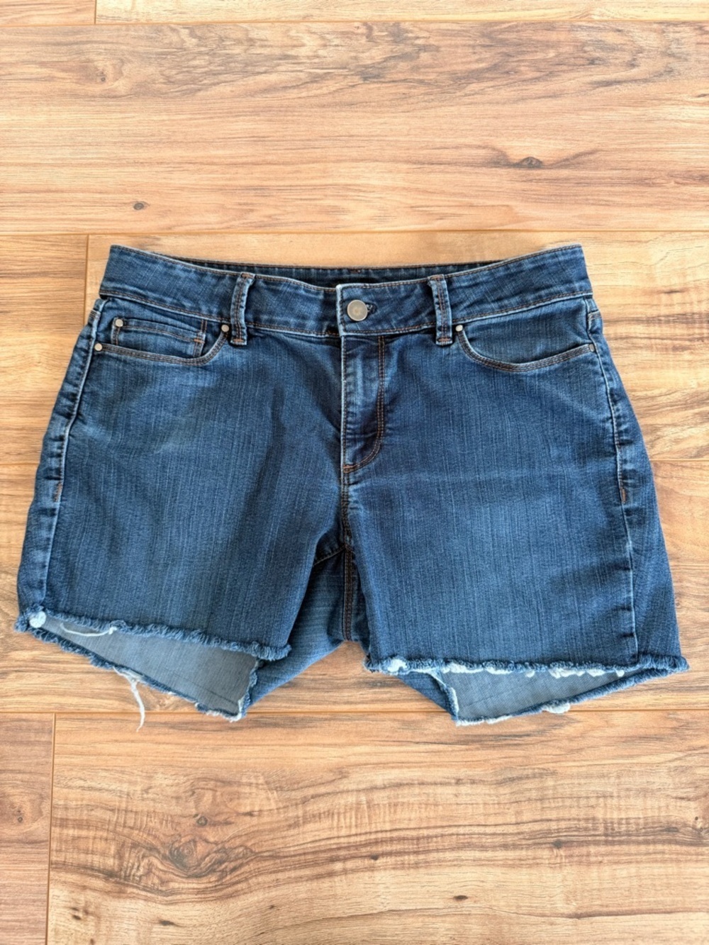 Ann Taylor Dark Blue Denim Cutoff Shorts